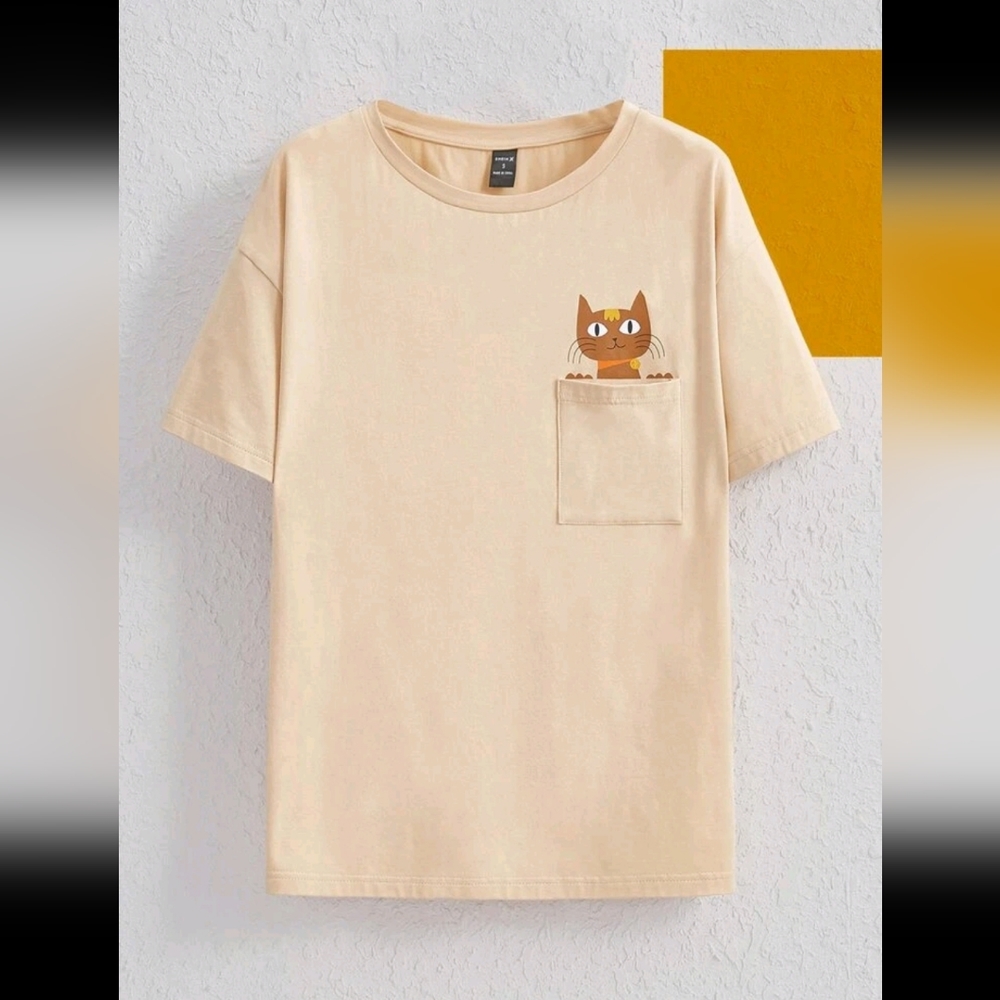 M/M NWOT Shein cute Tan T-shirt
